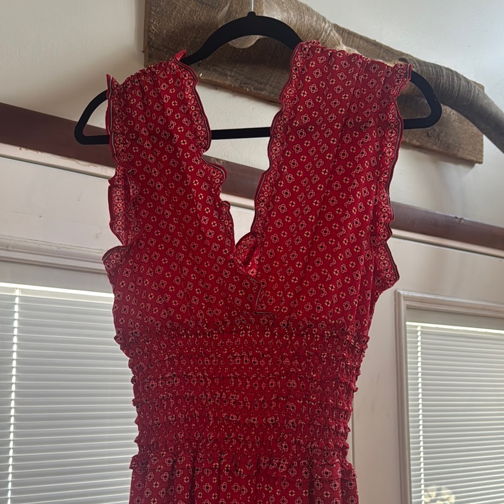 Red pantsuit